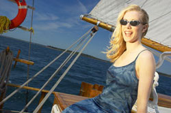 Boating with sunglasses